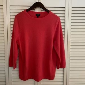 Talbots Pink Cashmere Crewneck Sweater. Size XL.